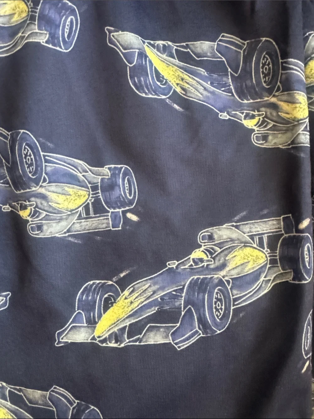 Carter’s Kids Pit Crew Graphic Light Blue PJS with Navy Racecar Shorts size 14